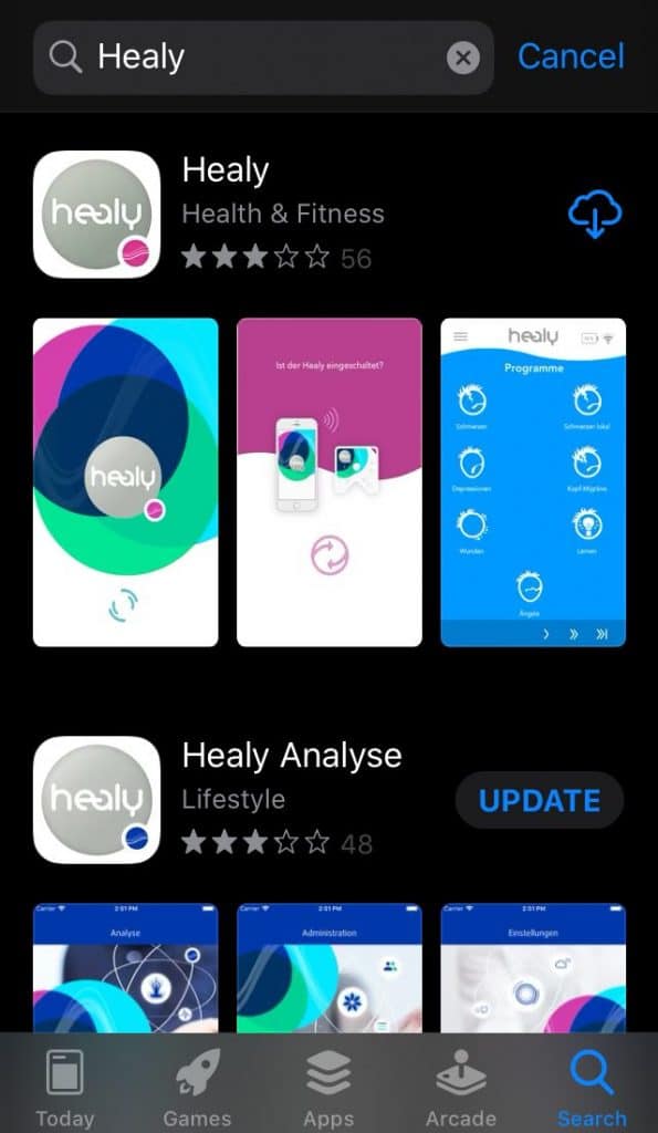 Téléchargez l'application Healy