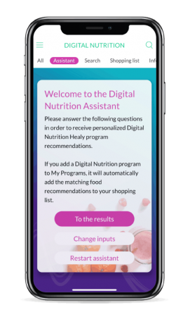 Nutrition digitale application